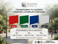 Pared para gazebos 1.90 x 6mts