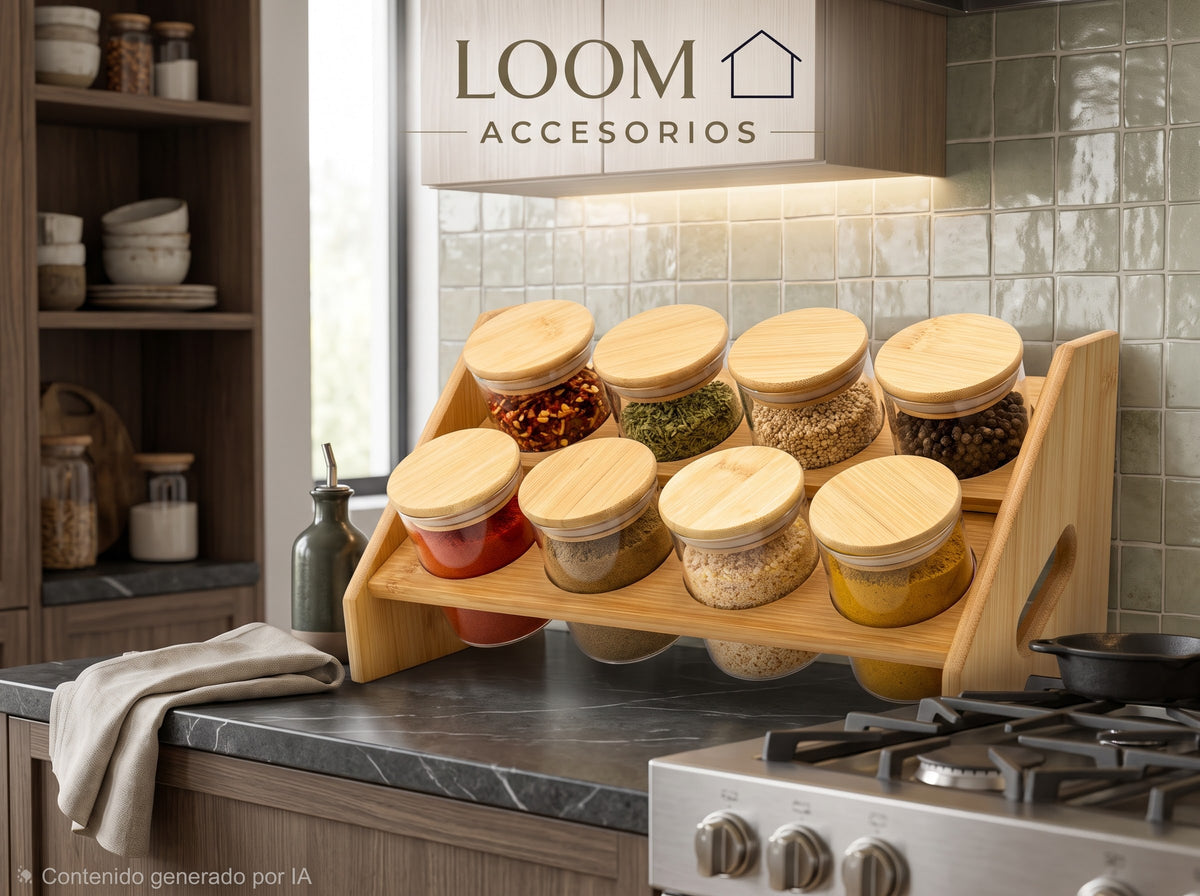 Recipientes de vidrio con tapa y soporte de madera  de 100ml . con tapa hermética.