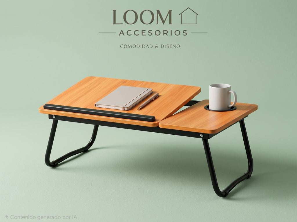 Mesa de estudio plegable reclinable 56x32.5x24cm.