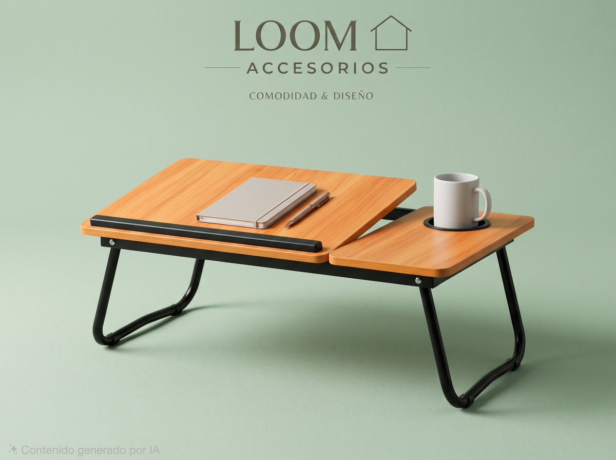 Mesa de estudio plegable reclinable 56x32.5x24cm.